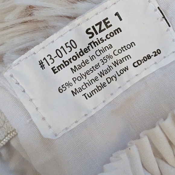 Monogrammed Baby Bloomers Double Seat White Eyelet Trim Size 0-6m - Picture 4 of 4